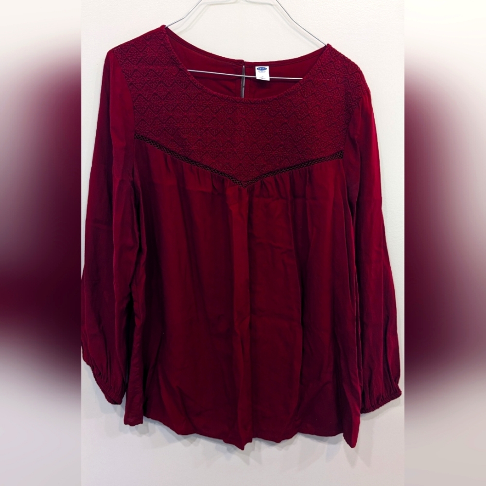 Old Navy M Long Sleeve Blouse Soft Cotton!